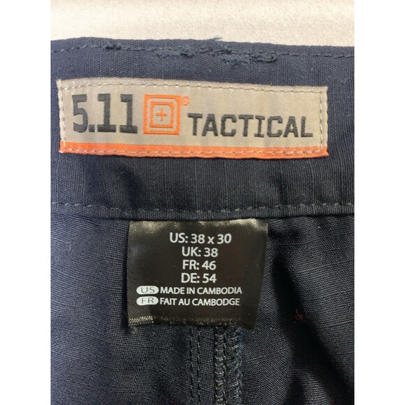 5.11 Tactical Taclite Pro Cargo Pants Size 38x30 Blue Ripstop Military Teflon - Picture 6 of 11